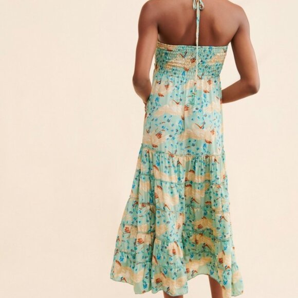 Raga Halter Top Midi Dress with Embroidered Detail Bust size large NWT - Picture 3 of 5